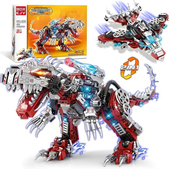 2 in 1 Dinosaurs Building Kits 422PCS, Compatible with Normal Dinosaurs Bricks - Picture 1 of 4